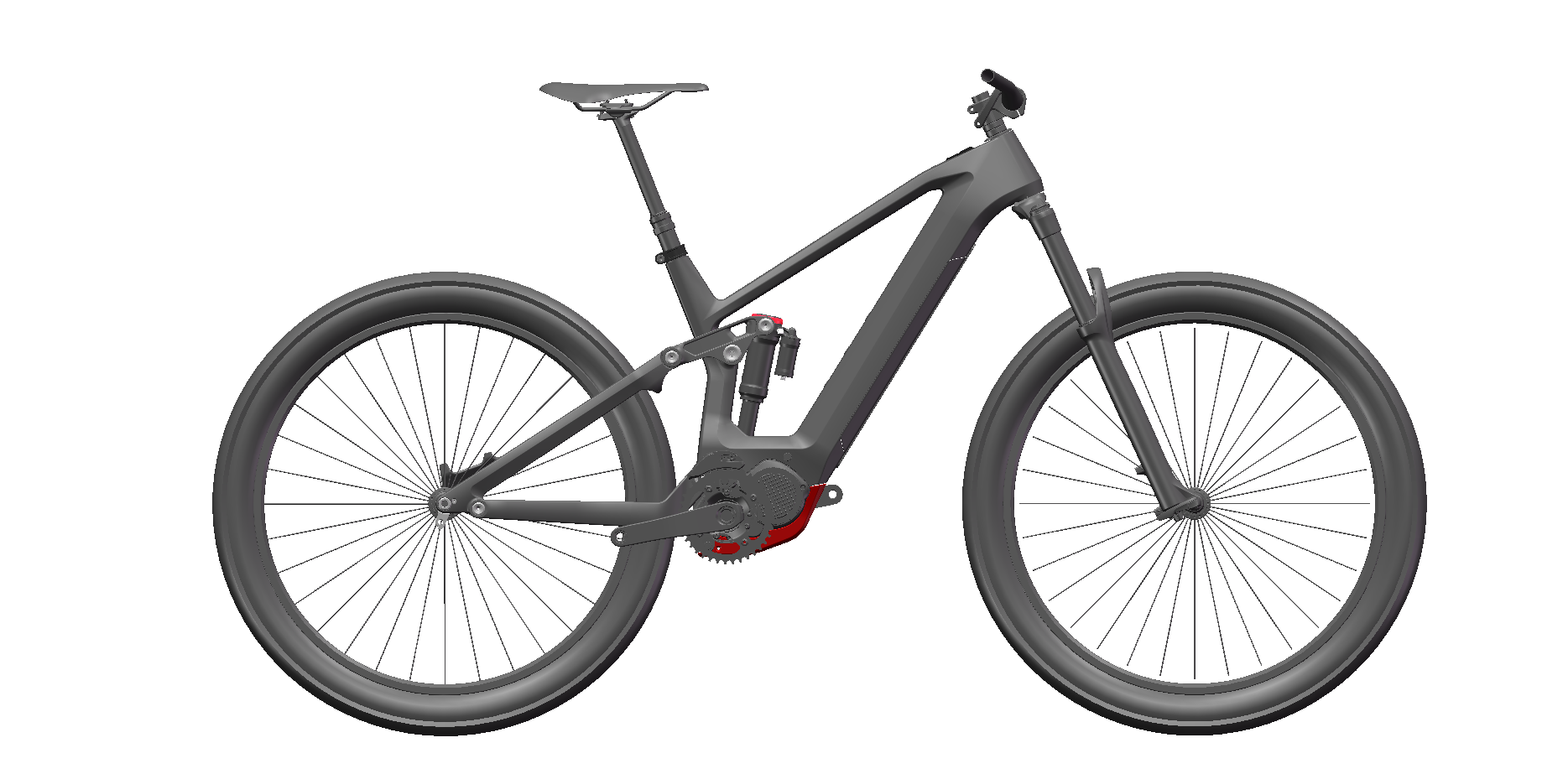 EB013 Full Suspension eMTB Enduro Carbon Frame